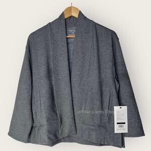 Ministry of Supply Fusion Terry Cardigan | XS Grey Open Front Wool Capsule Eco
